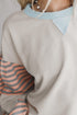 Striped Colorblock Patchwork Drop Shoulder Sweatshirt